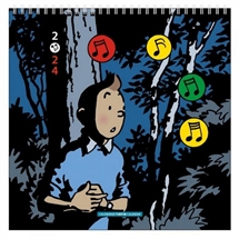 Tintin - Illustrativ Vægkalender 2024